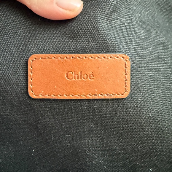 Chloé Cotton Canvas Logo Changing Bag with Leather Trims - Picture 10 of 12